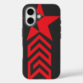 Red Star with Chevron Arrows Case-Mate iPhone Case (Achterkant)