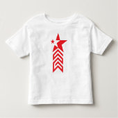 Red Star with Chevron Arrows Kinder Shirts (Voorkant)