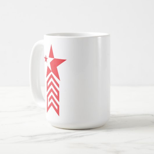 Red Star with Chevron Arrows Koffiemok (Voorkant links)