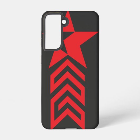 Red Star with Chevron Arrows Samsung Galaxy Hoesje (Achterkant)