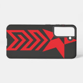 Red Star with Chevron Arrows Samsung Galaxy Hoesje (Achterkant horizontaal)