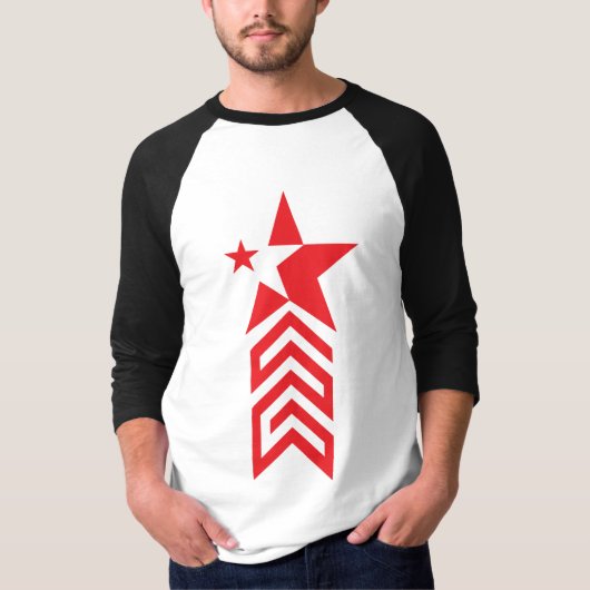 Red Star with Chevron Arrows T-shirt (Voorkant)