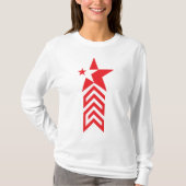Red Star with Chevron Arrows T-shirt (Voorkant)