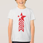 Red Star with Chevron Arrows Tri-Blend Shirt (Voorkant)