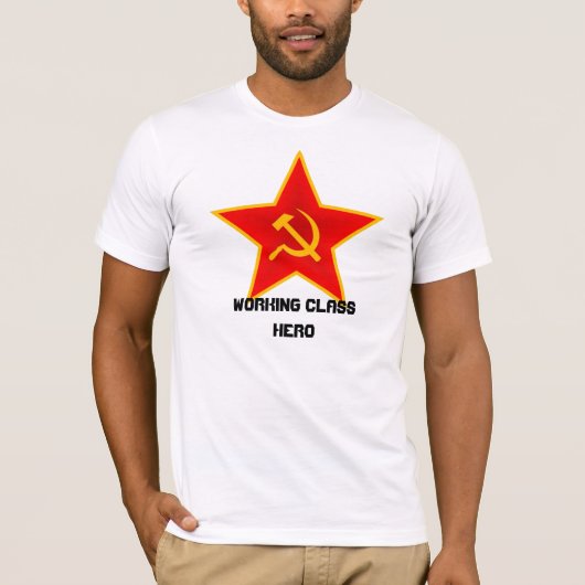 Red Star "Working Class Hero" T-Shirt (Voorkant)