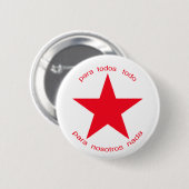 Red Star Zapatista Ronde Button 5,7 Cm (Voorkant /achterkant)