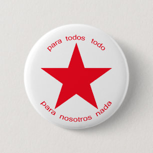 Red Star Zapatista Ronde Button 5,7 Cm