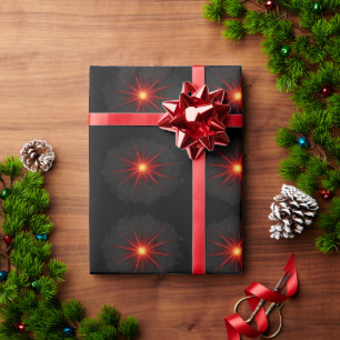 Red Starburst Cadeaupapier