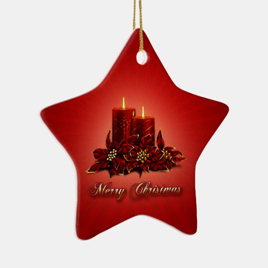 Red Starburst Candle Ornament (Rechts)
