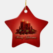 Red Starburst Candle Ornament (Voorkant)