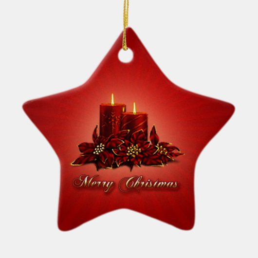 Red Starburst Candle Ornament (Voorkant)