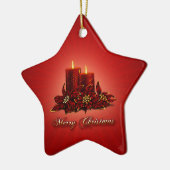 Red Starburst Candle Ornament (Links)