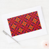 Red Starburst Design Rechthoekige Sticker (Envelop)