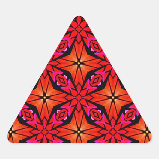 Red Starburst Design Sticker (Voorkant)