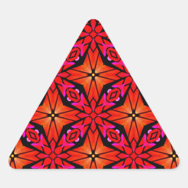 Red Starburst Design Sticker