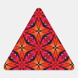 Red Starburst Design Sticker