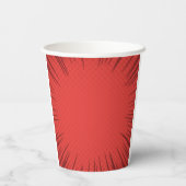 Red Starburst Paper cup Papieren Bekers (Achterkant)