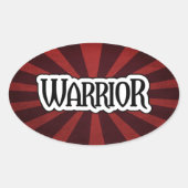 Red Starburst Warrior Sticker (Voorkant)