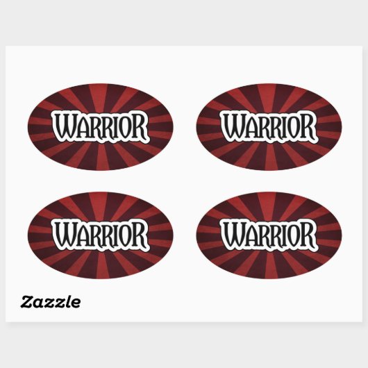 Red Starburst Warrior Sticker (Vel)