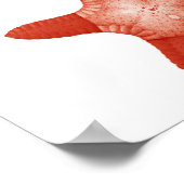 Red Starfish nr. 2 Nautical Wall Art Decor Print (Hoek)