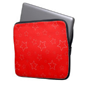 Red Stars Electronics Bag Laptop Sleeve (Voorkant Links)