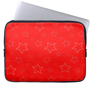 Red Stars Electronics Bag Laptop Sleeve