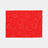 Red Stars Fleece Blanket Deken (Voorkant (Horizontaal))