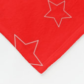 Red Stars Fleece Blanket Deken (Hoek)
