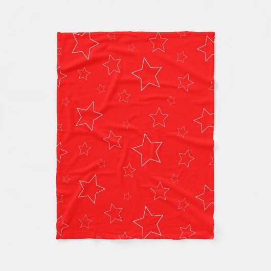 Red Stars Fleece Blanket Deken (Voorkant)
