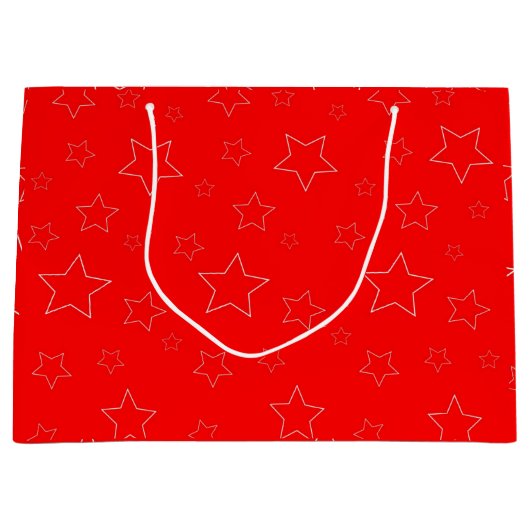 Red Stars Gift Bag Groot Cadeauzakje (Voorkant)