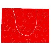 Red Stars Gift Bag Groot Cadeauzakje (Achterkant)