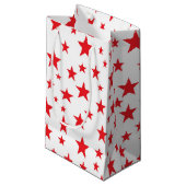 Red Stars Gift Bag Klein Cadeauzakje (Voorkant Gekanteld)