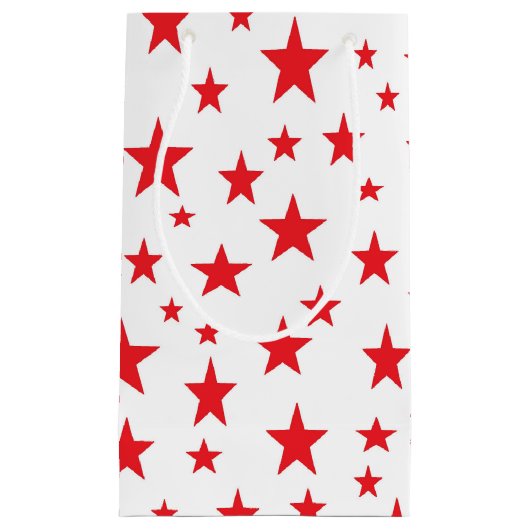 Red Stars Gift Bag Klein Cadeauzakje (Voorkant)
