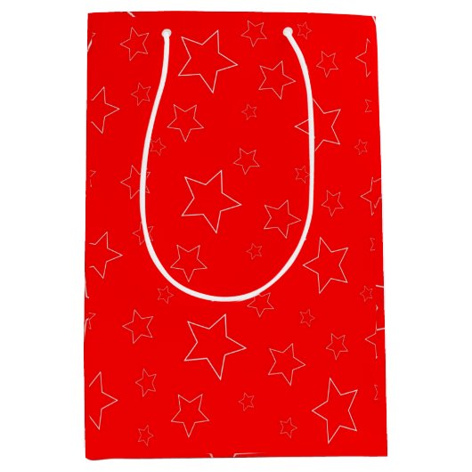 Red Stars Gift Bag Medium Cadeauzakje (Voorkant)