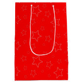 Red Stars Gift Bag Medium Cadeauzakje (Achterkant)