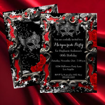 Red Stars Magical Night Masquerade Party Halloween