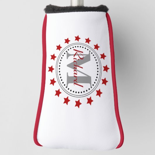 Red Stars Monogram Golfheadcover (Draai 90)