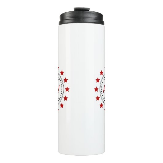 Red Stars Monogram Thermosbeker (Voorkant)