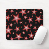 Red Stars mousepad Black Muismat (Met muis)