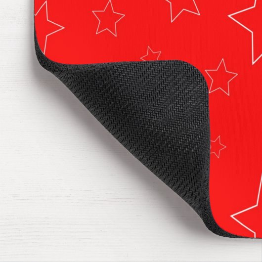 Red Stars Mousepad Muismat (Hoek)