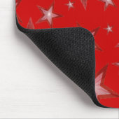 Red Stars mousepad red Muismat (Hoek)