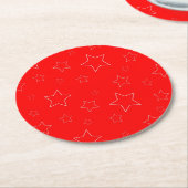 Red Stars Papier Onderzetter (Gebogen)