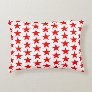 Red Stars Patroon Accent Kussen