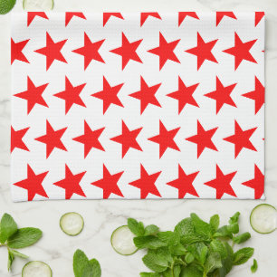Red Stars Patroon Theedoek