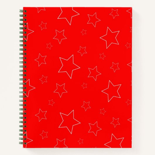 Red Stars Spiral Notitieboek (Voorkant)