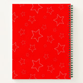 Red Stars Spiral Notitieboek (Achterkant)
