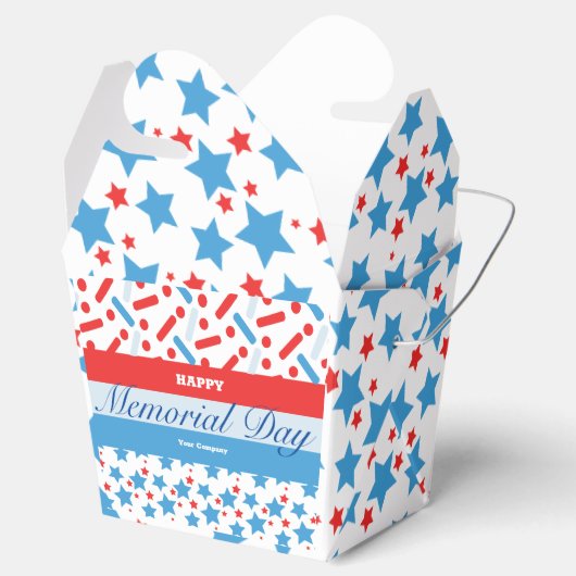 Red Stars Sprinkles Memorial Day Event Party Bedankdoosjes (Geopend)