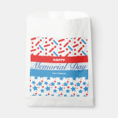 Red Stars Sprinkles Memorial Day Event Party Bedankzakje (Voorkant)