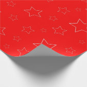 Red Stars Wrapping Paper Cadeaupapier (Hoek)