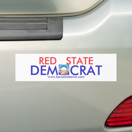 Red State Democraat Bumpersticker (Op auto)